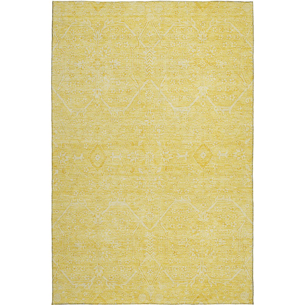 Luxury Washable Indoor/Outdoor Solace Yellow 10' x 14' Rug