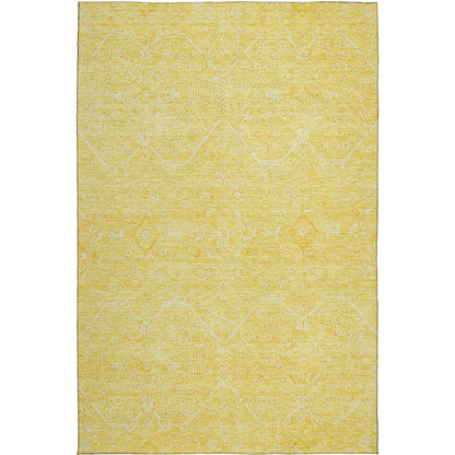 Luxury Washable Indoor/Outdoor Solace Yellow 10' x 14' Rug