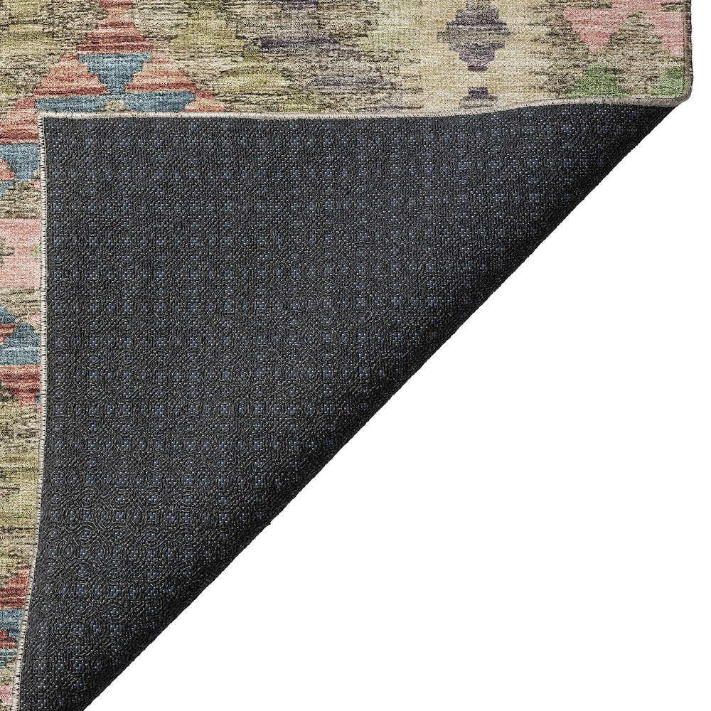 Luxury Washable Indoor/Outdoor Solace Green 8' x 8' Round Rug