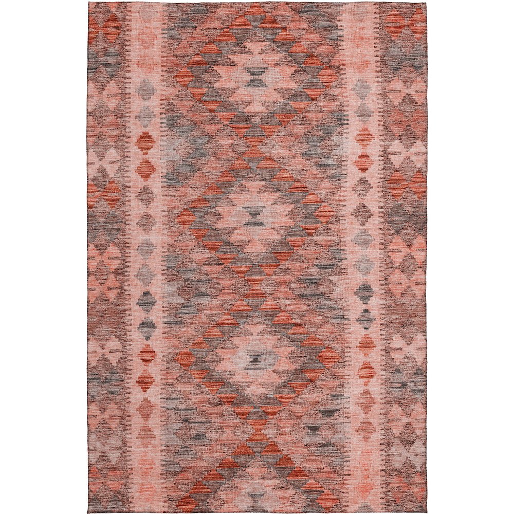 Luxury Washable Indoor/Outdoor Solace Terracotta 10' x 14' Rug