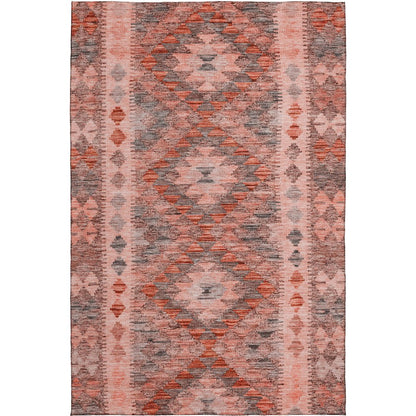 Luxury Washable Indoor/Outdoor Solace Terracotta 10' x 14' Rug