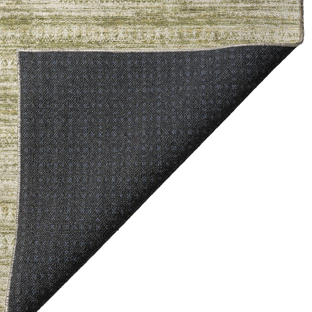 Luxury Washable Indoor/Outdoor Solace Aloe 8' x 8' Round Rug
