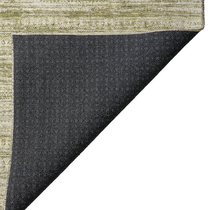 Luxury Washable Indoor/Outdoor Solace Aloe 8' x 8' Round Rug
