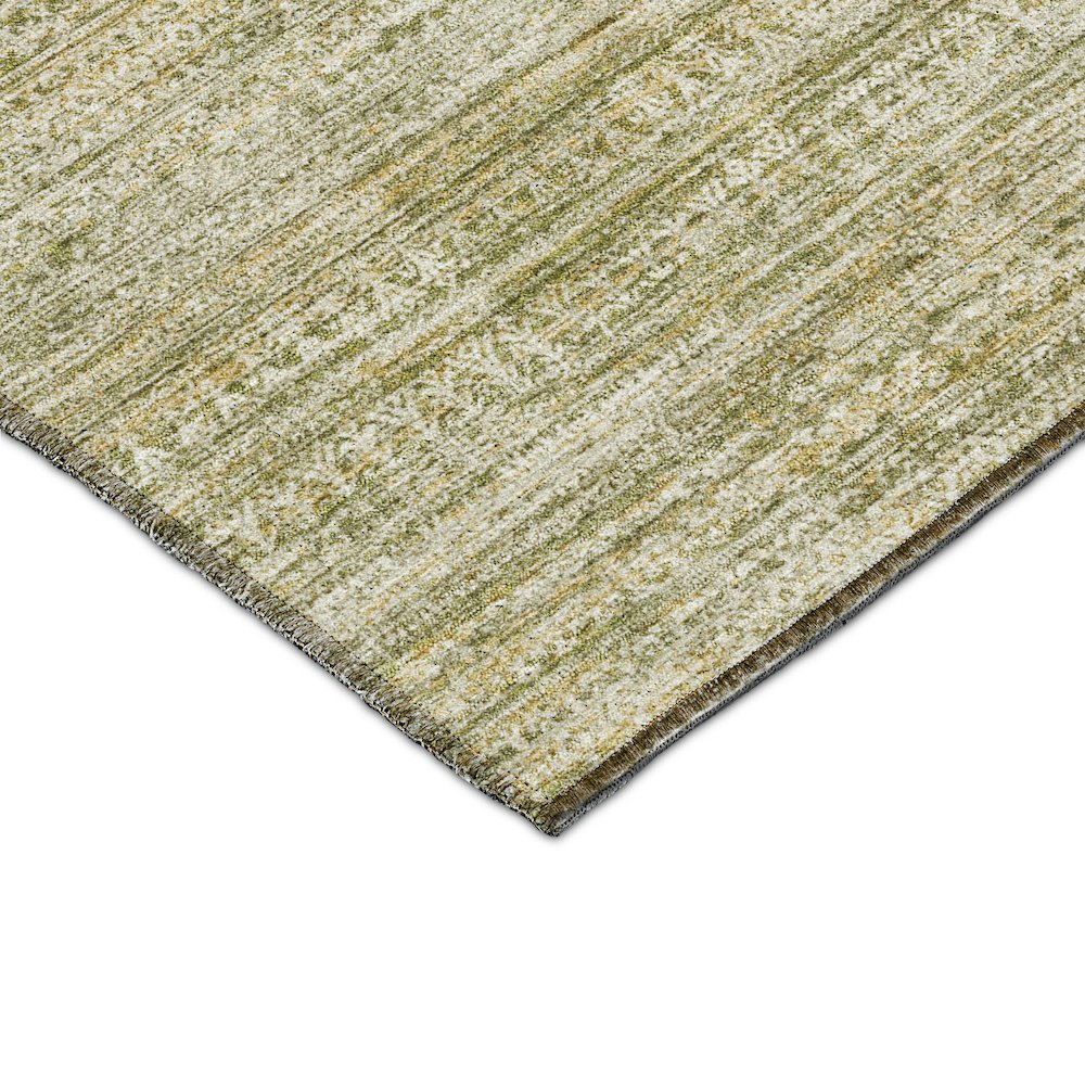 Luxury Washable Indoor/Outdoor Solace Aloe 8' x 8' Round Rug