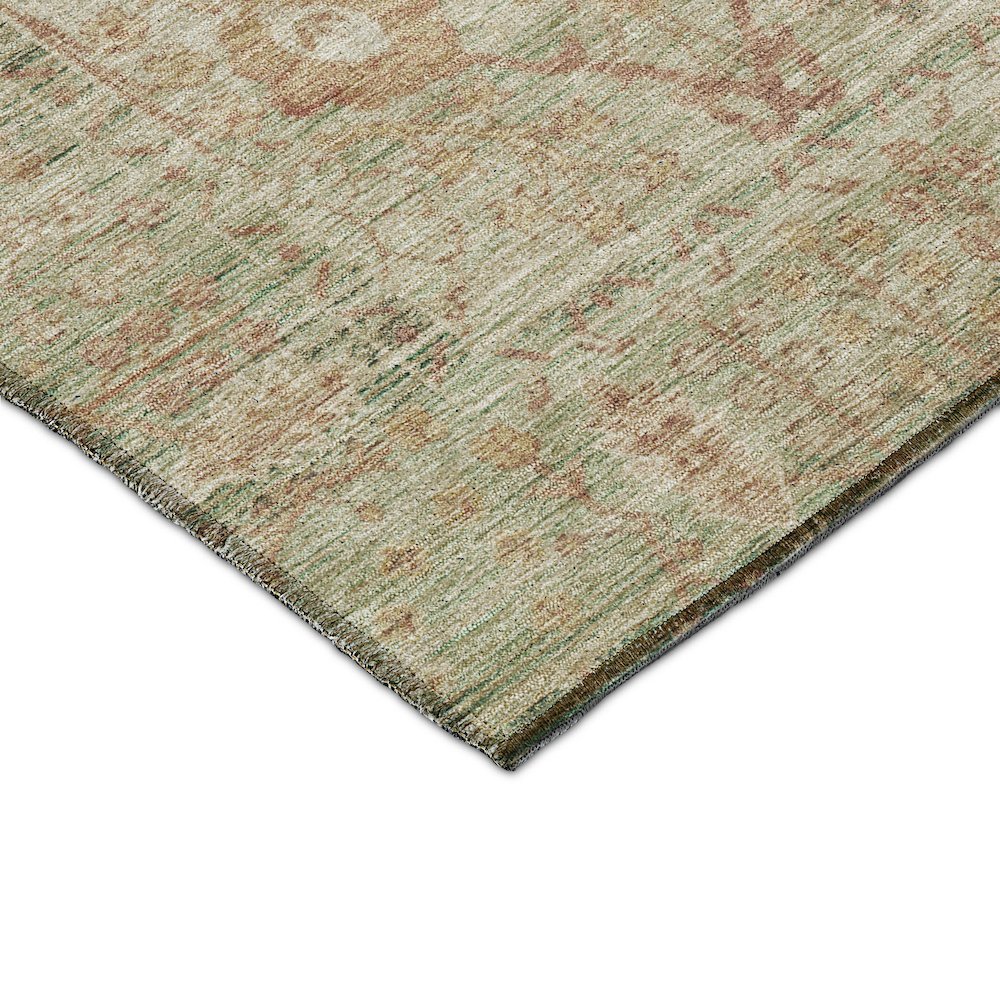 Luxury Washable Indoor/Outdoor Solace Beige 8' x 8' Round Rug