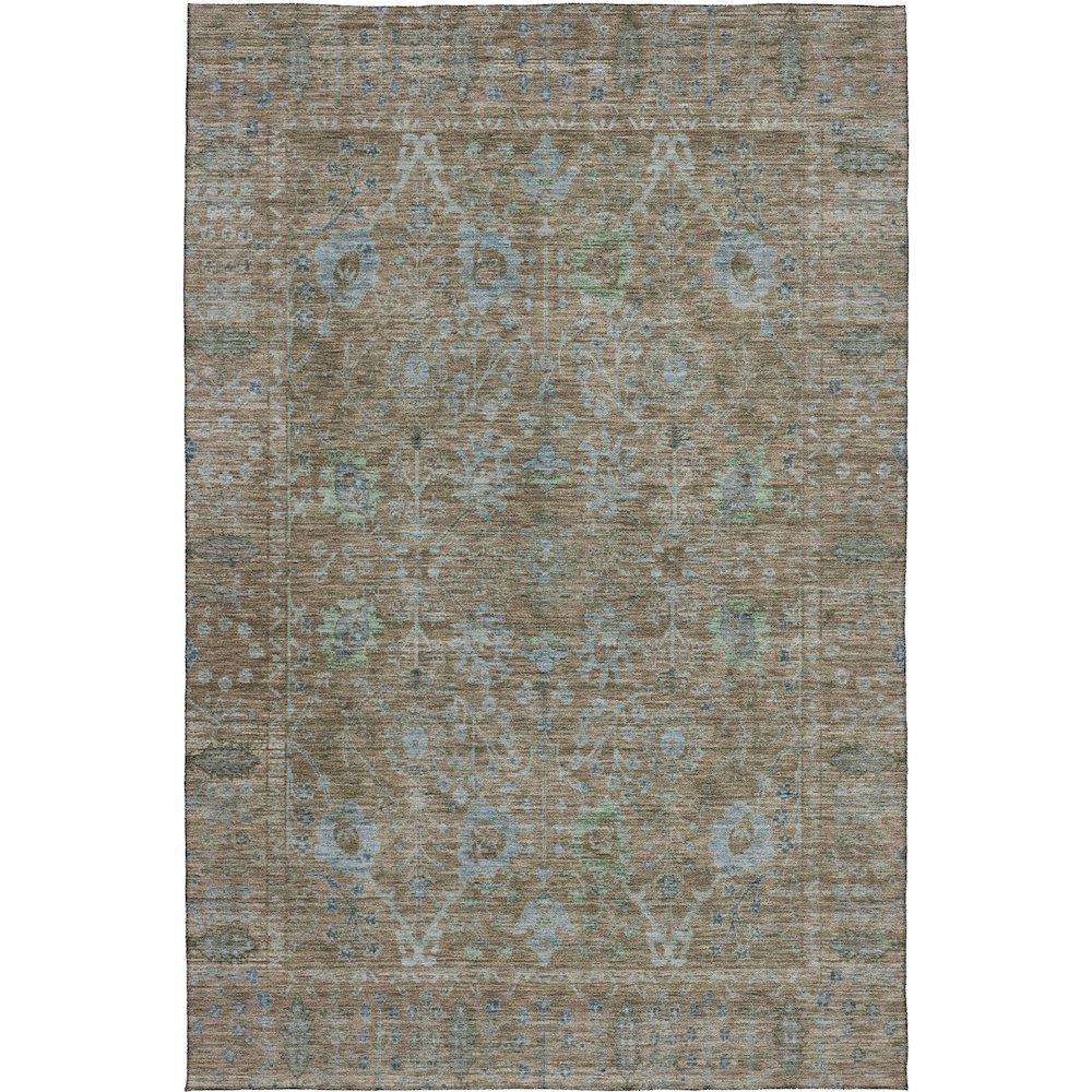 Luxury Washable Indoor/Outdoor Solace Brown 10' x 14' Rug