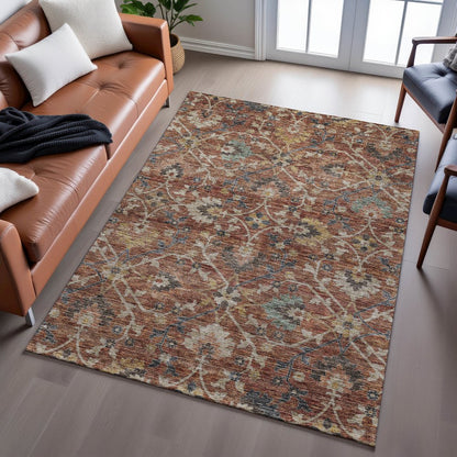 Indoor/Outdoor Silk Road Paprika 9' x 12' Rug