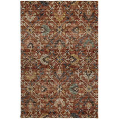 Indoor/Outdoor Silk Road Paprika 9' x 12' Rug