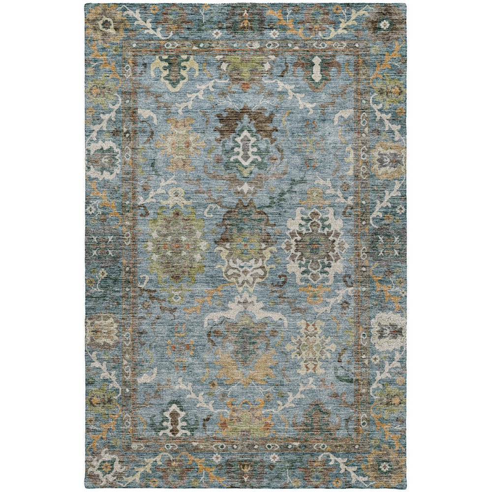 Indoor/Outdoor Silk Road Aqua 9' x 12' Rug