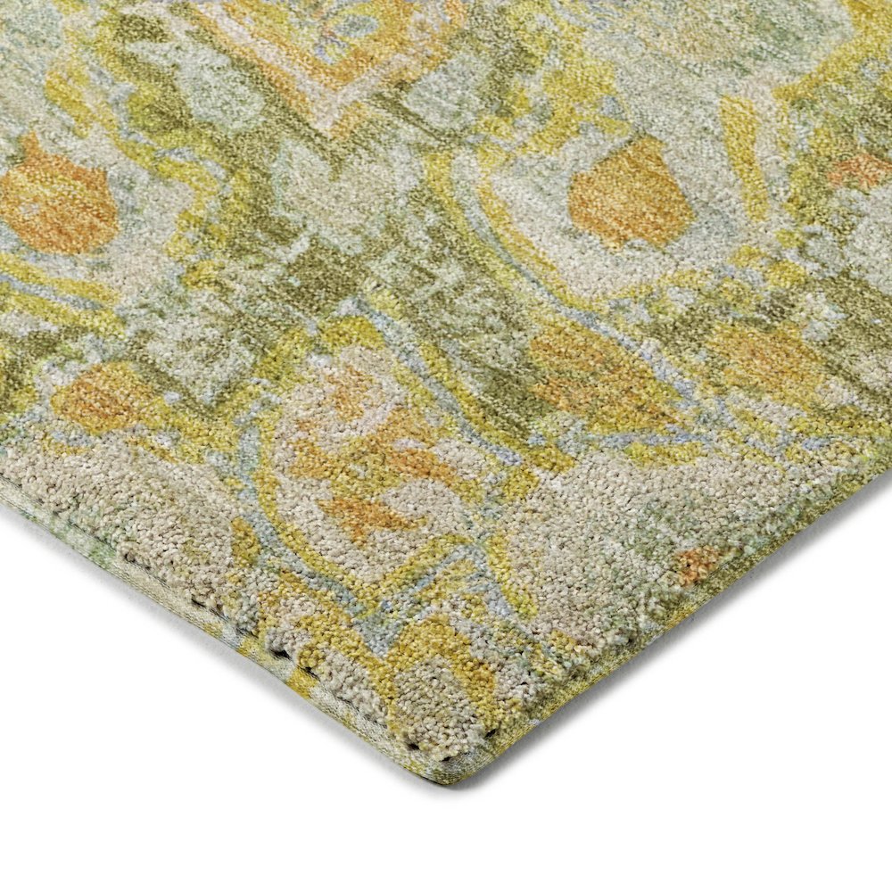 Luxury Washable Indoor/Outdoor Tabrook Aloe 8' x 8' Round Rug