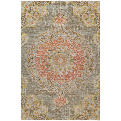 Luxury Washable Indoor/Outdoor Tabrook Brown 10' x 14' Rug