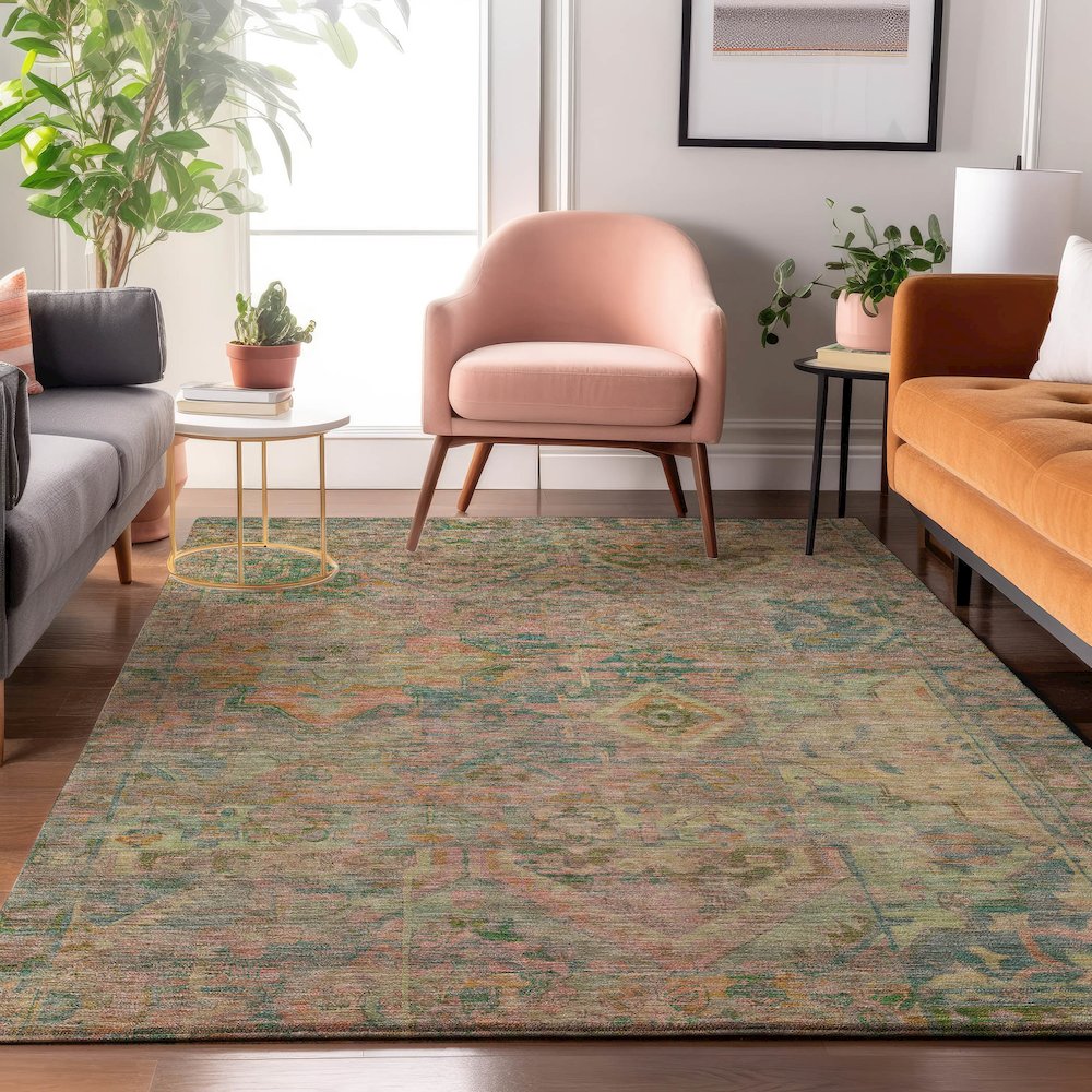 Luxury Washable Indoor/Outdoor Tabrook Blush 10' x 14' Rug