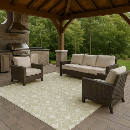Luxury Washable Indoor/Outdoor The Reserve Celery 10' x 14' Rug
