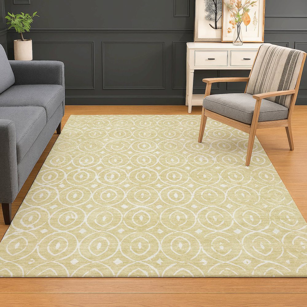 Luxury Washable Indoor/Outdoor The Reserve Wheat 10' x 14' Rug