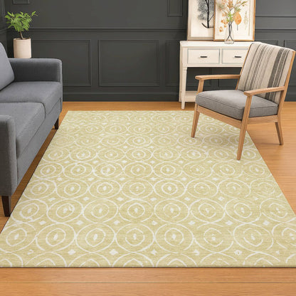 Luxury Washable Indoor/Outdoor The Reserve Wheat 10' x 14' Rug