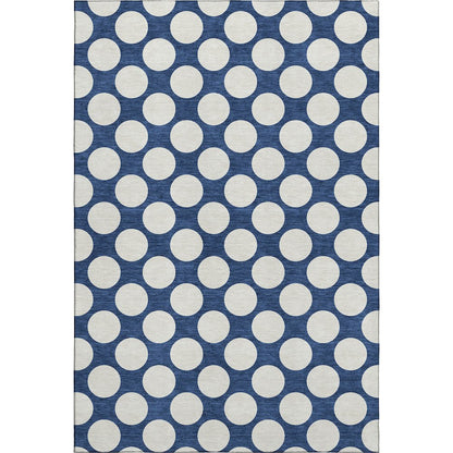 Luxury Washable Indoor/Outdoor The Reserve Navy 10' x 14' Rug