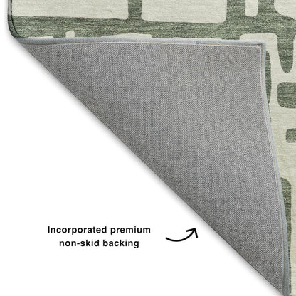 Luxury Washable Indoor/Outdoor The Reserve Basil 8' x 8' Round Rug