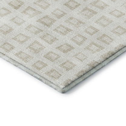 Luxury Washable Indoor/Outdoor The Reserve Ivory 8' x 8' Round Rug