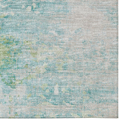 Indoor/Outdoor Accord AAC35 Green Washable 8' x 8' Round Rug