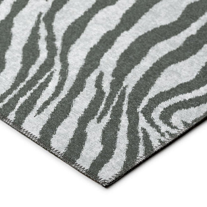 Safari Grey Animal Animal Print 5' x 7'6" Area Rug Grey ASF31