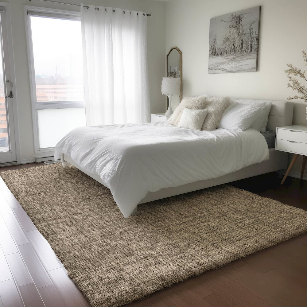 Luxury Washable Voyage VY1 Brown 10' x 14' Rug