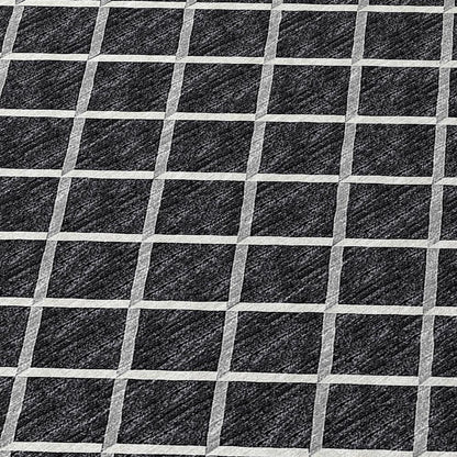 Indoor/Outdoor York YO1 Black Washable 2'3" x 7'6" Rug