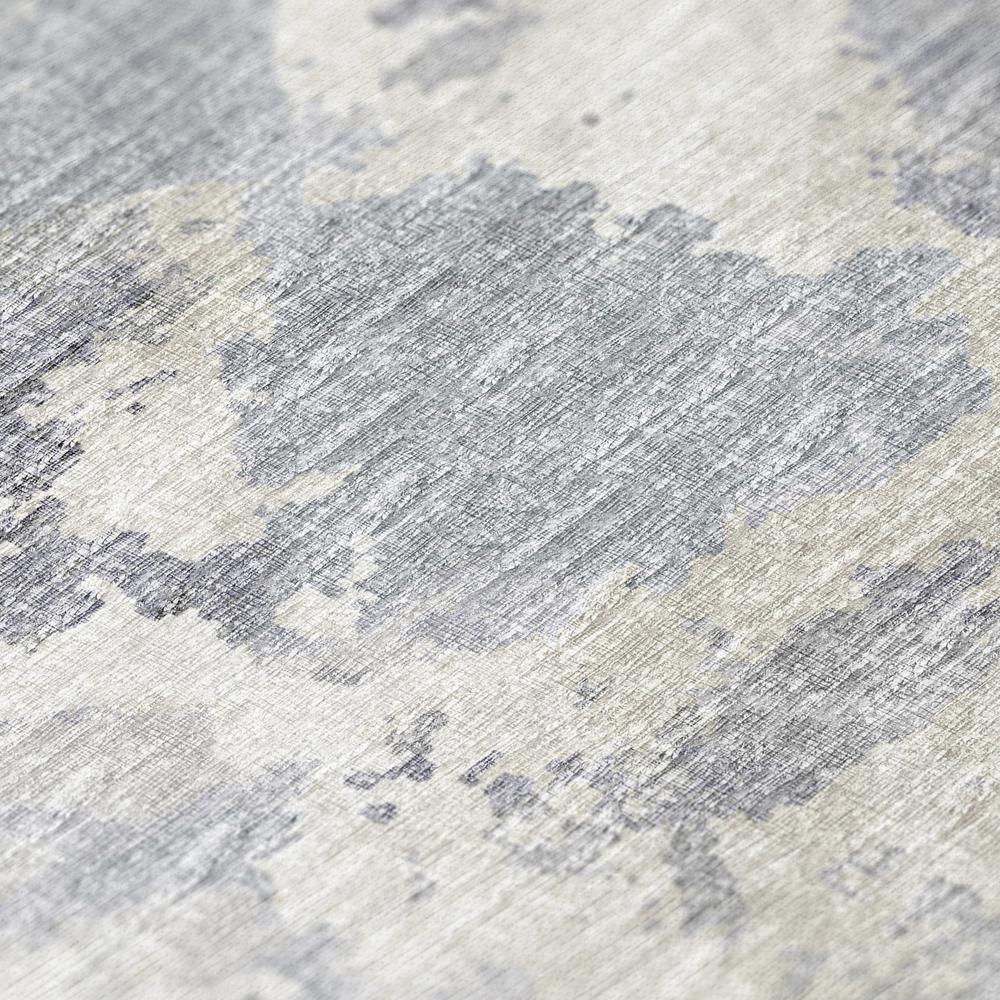 Indoor/Outdoor Accord AAC32 Gray Washable 8' x 8' Round Rug