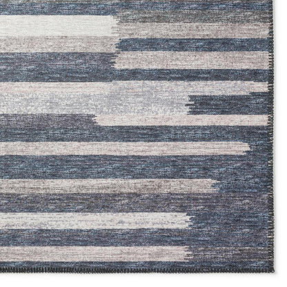 Yuma Gray Transitional Striped 5' x 7'6" Area Rug Gray AYU38