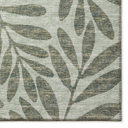 Yuma Green Coastal Floral 5' x 7'6" Area Rug Green AYU35
