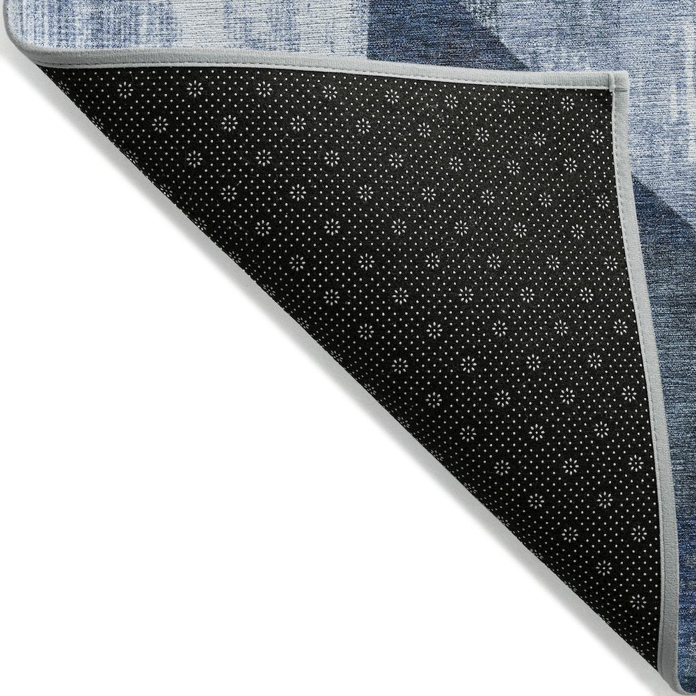 Machine Washable Indoor/Outdoor Chantille Navy 8' x 10' Rug