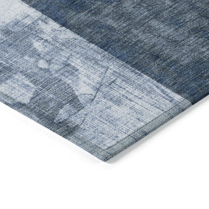 Machine Washable Indoor/Outdoor Chantille Navy 8' x 10' Rug