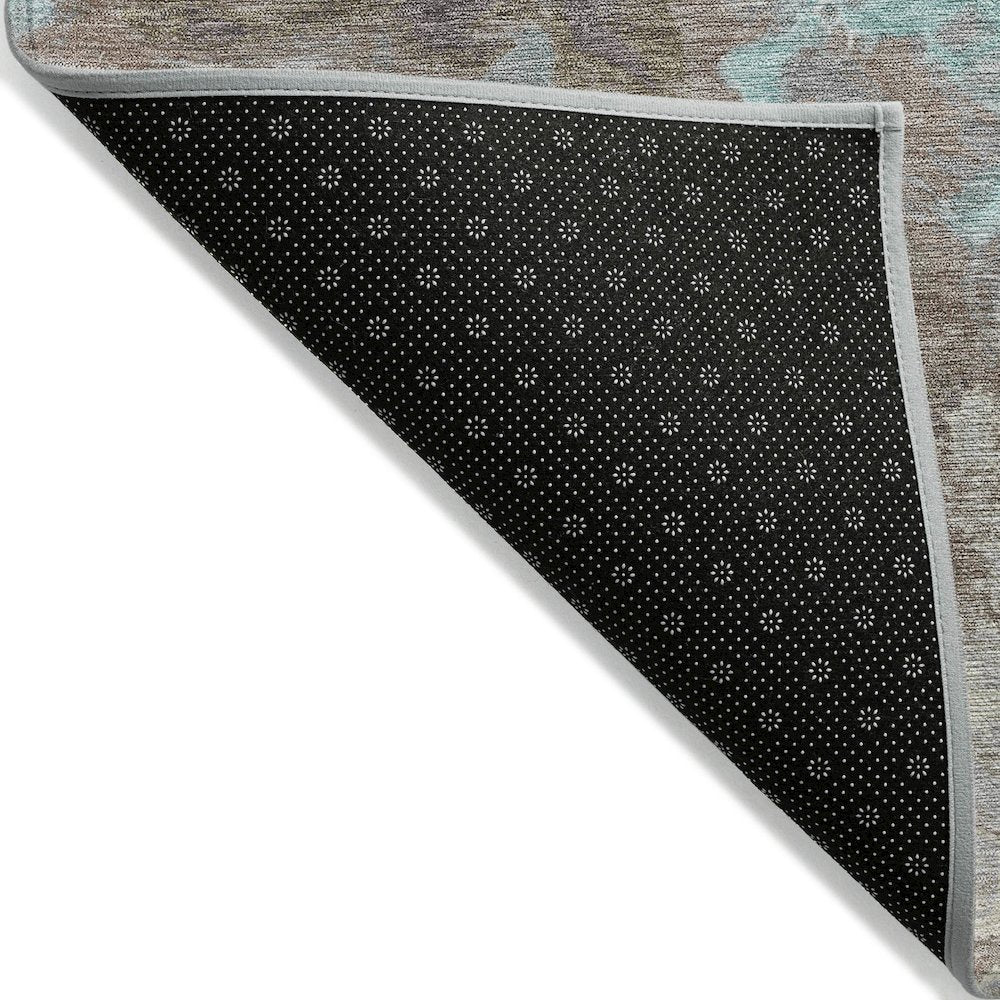 Machine Washable Indoor/Outdoor Chantille Teal 8' x 10' Rug