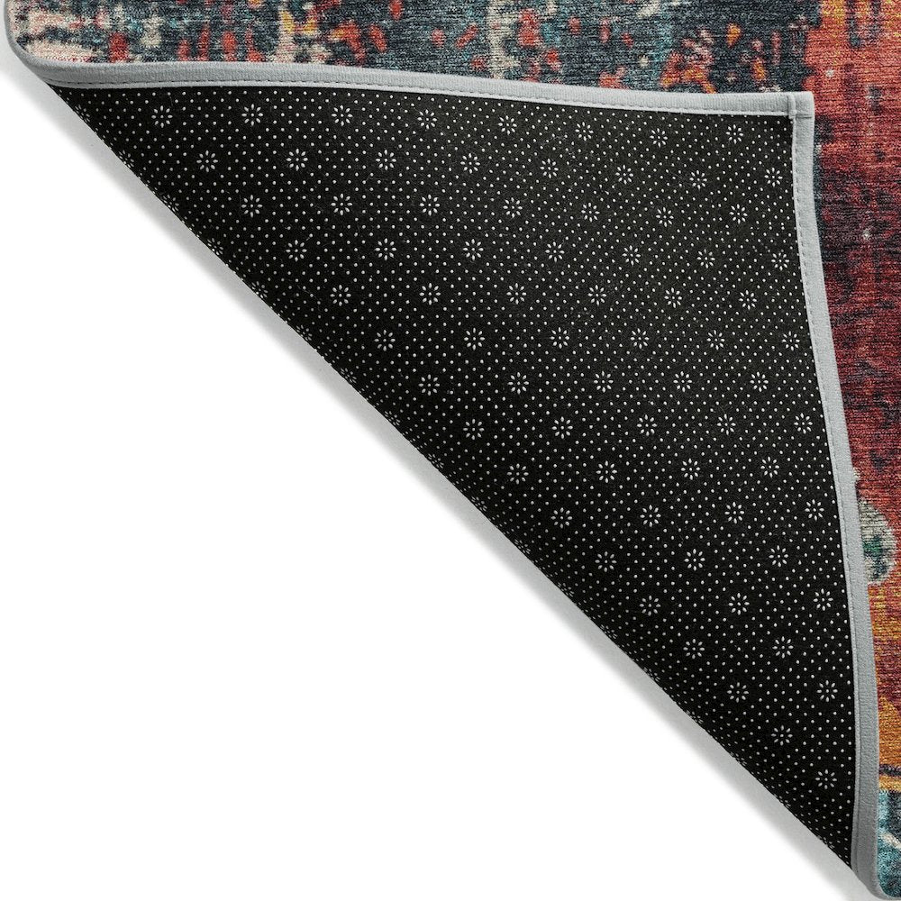 Machine Washable Indoor/Outdoor Chantille Teal 8' x 10' Rug