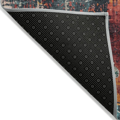 Machine Washable Indoor/Outdoor Chantille Teal 8' x 10' Rug