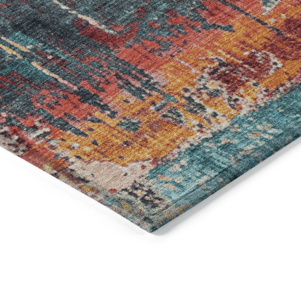 Machine Washable Indoor/Outdoor Chantille Teal 8' x 10' Rug