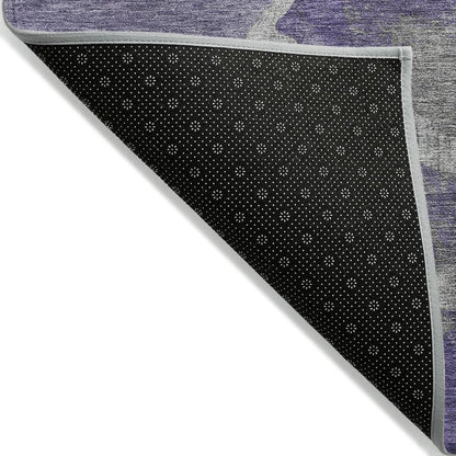 Machine Washable Indoor/Outdoor Chantille Purple 8' x 10' Rug