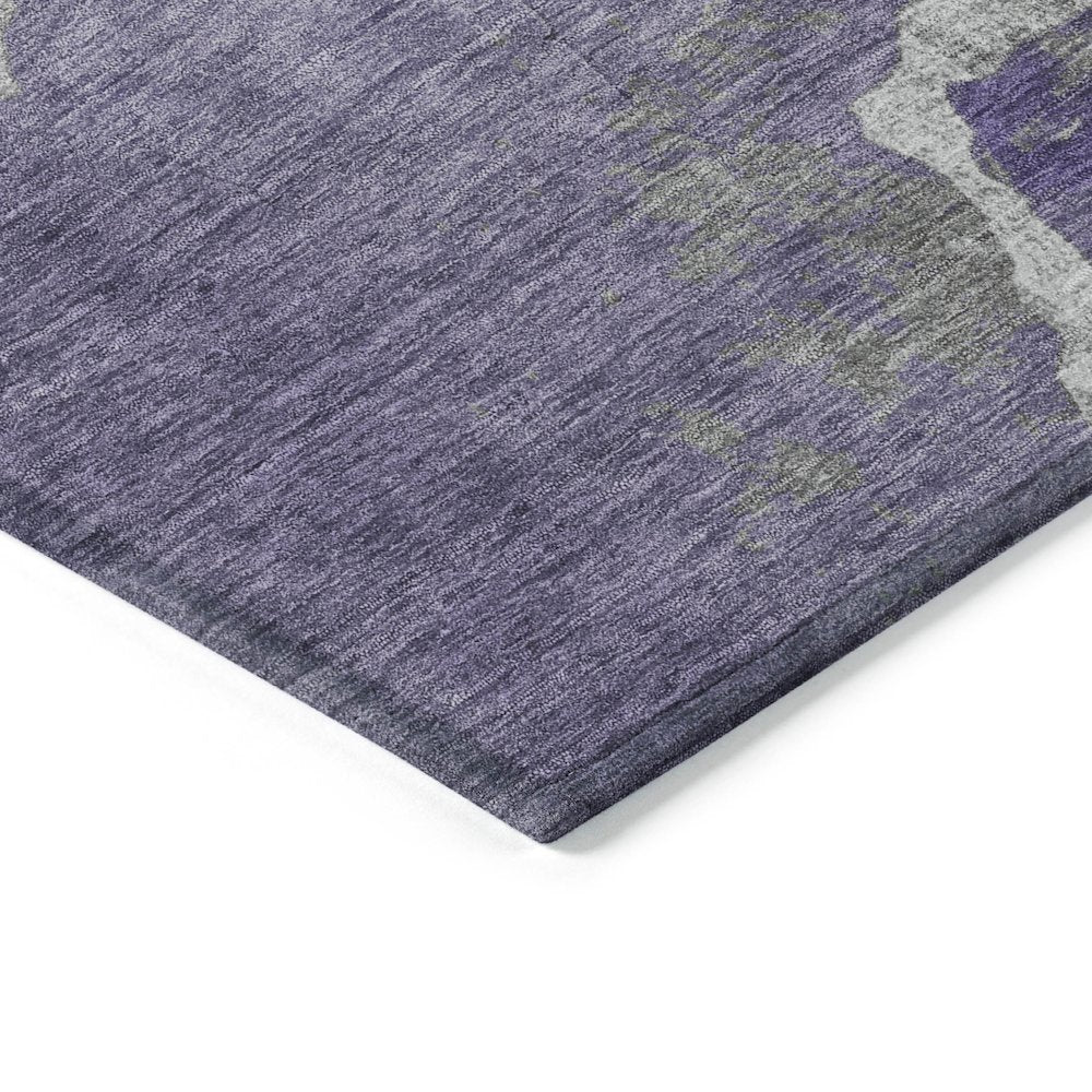Machine Washable Indoor/Outdoor Chantille Purple 8' x 10' Rug