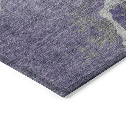 Machine Washable Indoor/Outdoor Chantille Purple 8' x 10' Rug