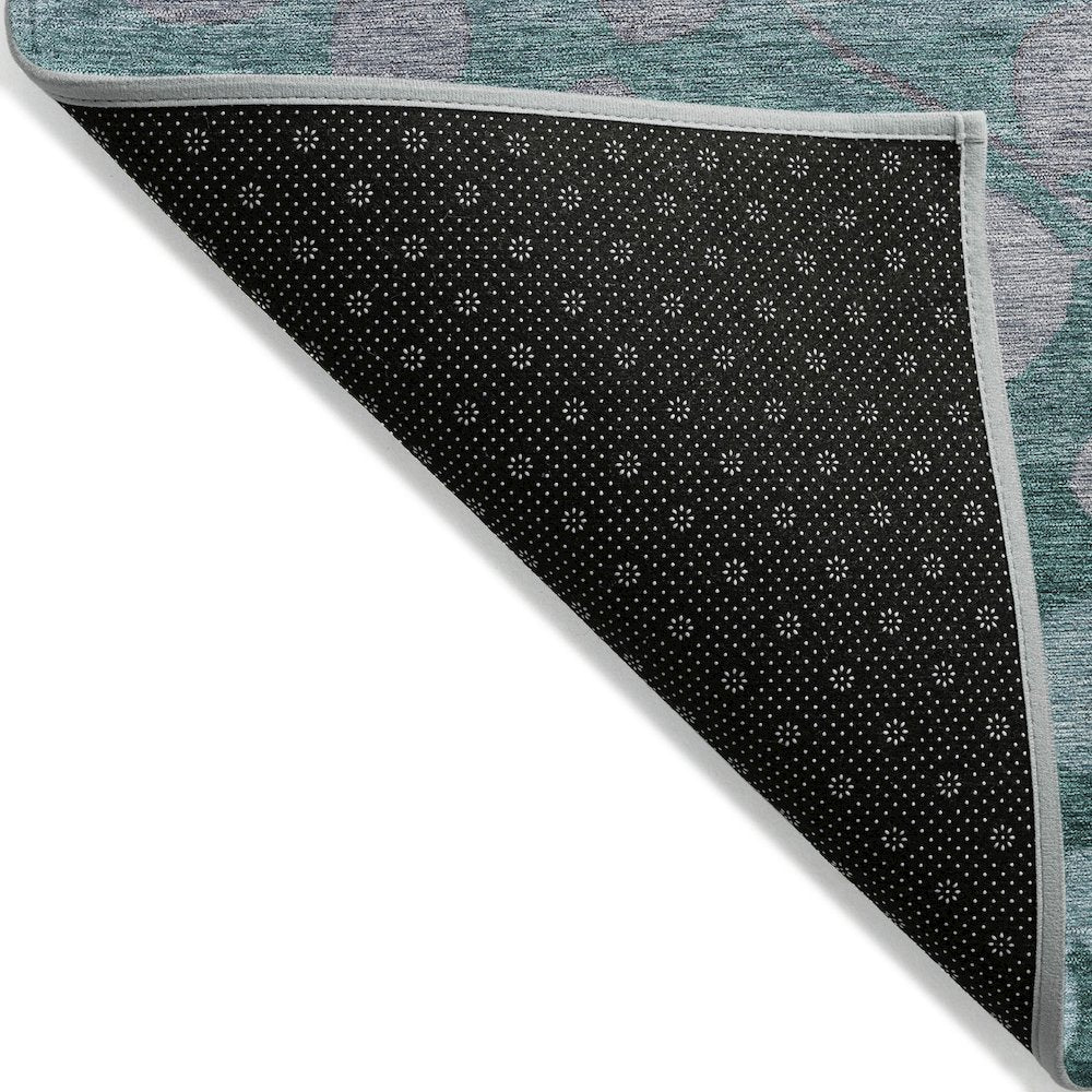 Machine Washable Indoor/Outdoor Chantille Teal 8' x 10' Rug
