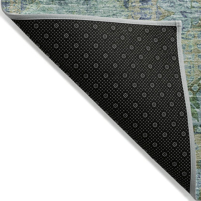 Machine Washable Indoor/Outdoor Chantille Green 8' x 10' Rug