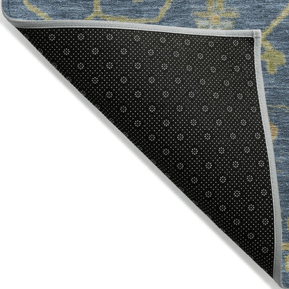 Machine Washable Indoor/Outdoor Chantille Navy 8' x 10' Rug