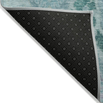 Machine Washable Indoor/Outdoor Chantille Blue 8' x 10' Rug