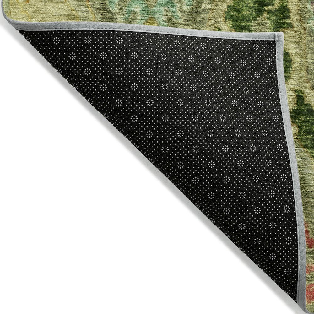 Machine Washable Indoor/Outdoor Chantille Green 8' x 10' Rug