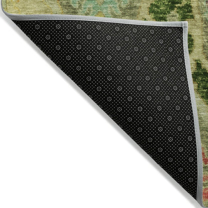 Machine Washable Indoor/Outdoor Chantille Green 8' x 10' Rug
