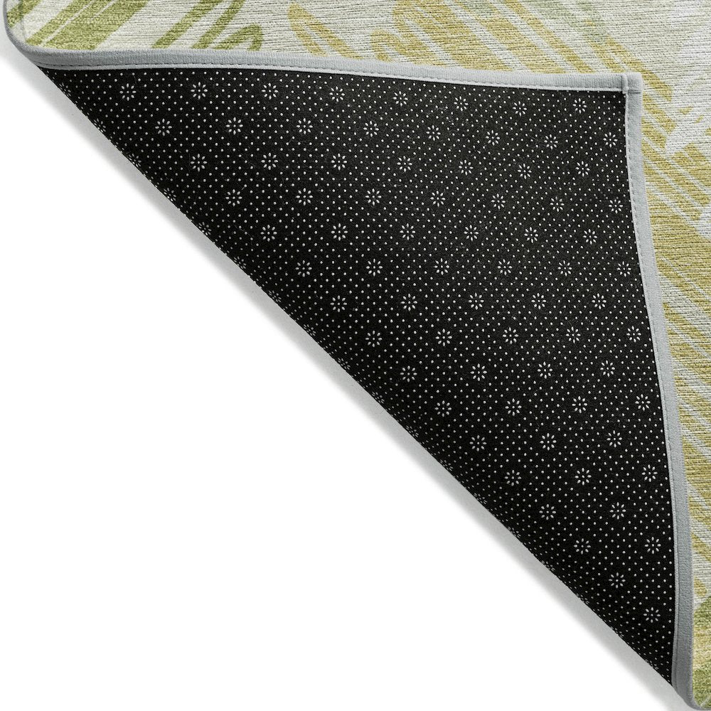 Machine Washable Indoor/Outdoor Chantille Green 8' x 10' Rug