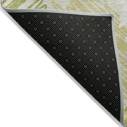 Machine Washable Indoor/Outdoor Chantille Green 8' x 10' Rug