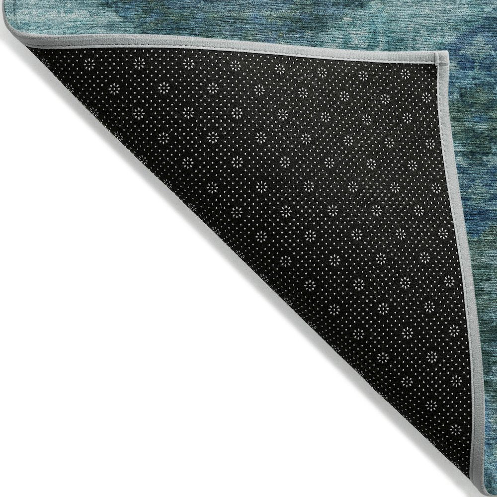 Machine Washable Indoor/Outdoor Chantille Blue 8' x 10' Rug