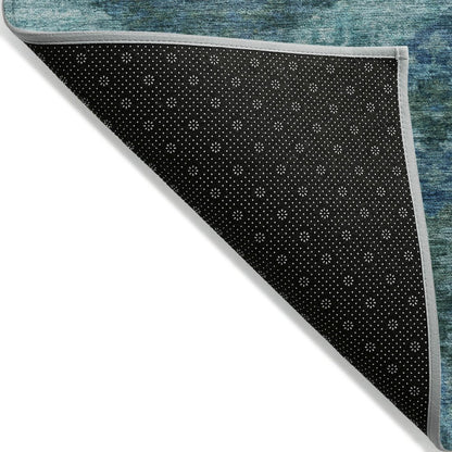 Machine Washable Indoor/Outdoor Chantille Blue 8' x 10' Rug