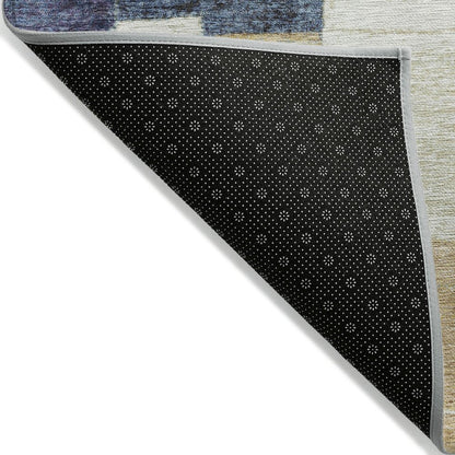 Machine Washable Indoor/Outdoor Chantille Navy 8' x 10' Rug