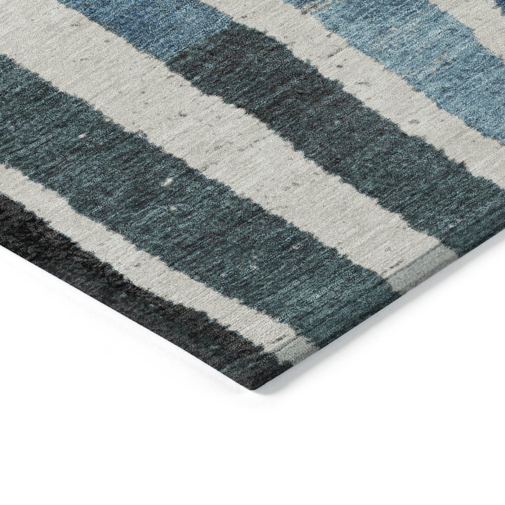 Machine Washable Indoor/Outdoor Chantille Black 8' x 10' Rug